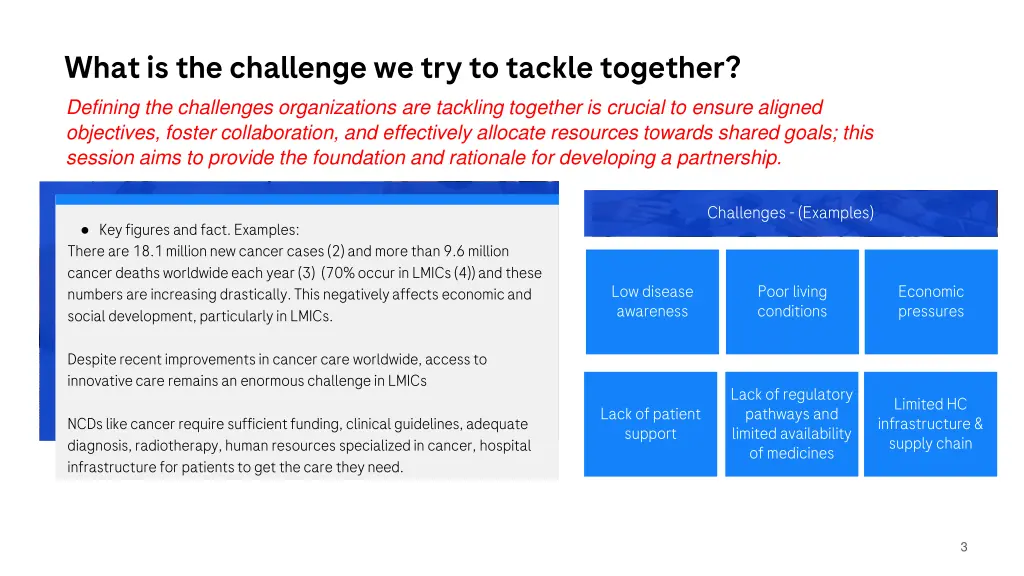 what is the challenge we try to tackle together