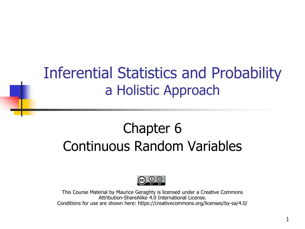 inferential statistics and probability a holistic