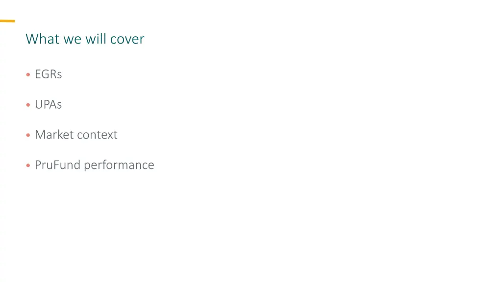 what we will cover