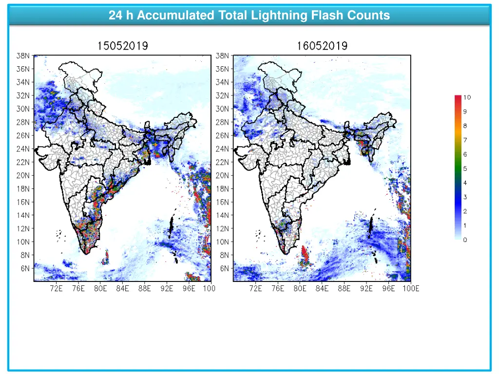 24 h accumulated total lightning flash counts