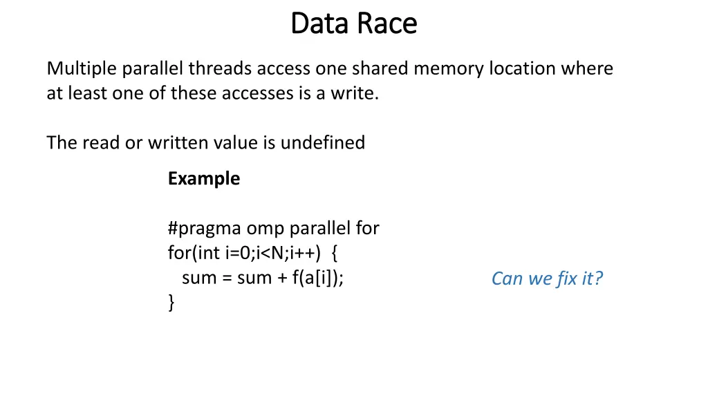 data race data race