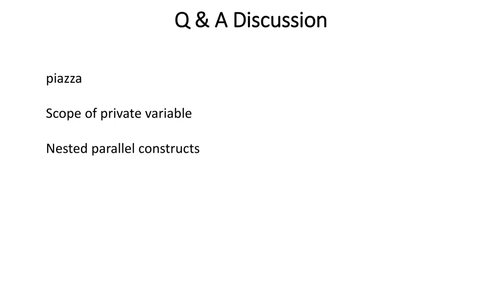 q a discussion q a discussion