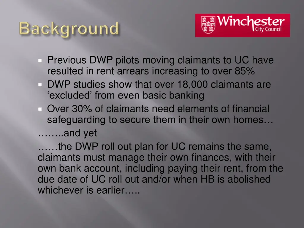previous dwp pilots moving claimants to uc have