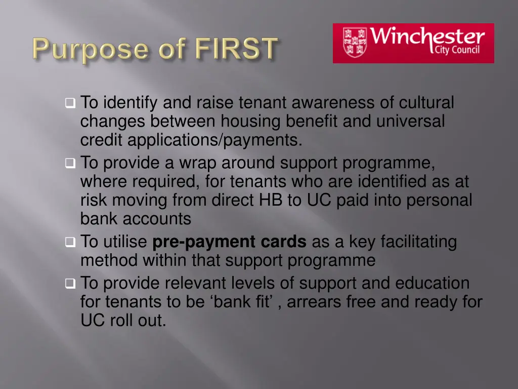 to identify and raise tenant awareness
