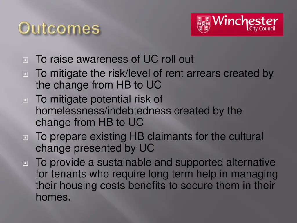 to raise awareness of uc roll out to mitigate