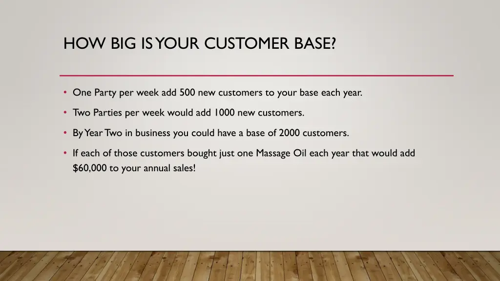 how big is your customer base