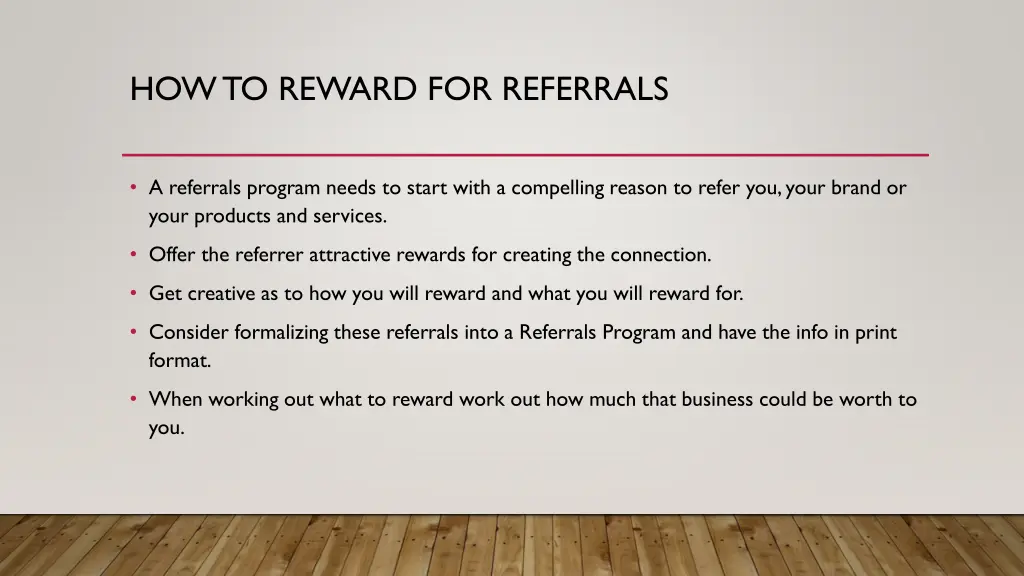 how to reward for referrals