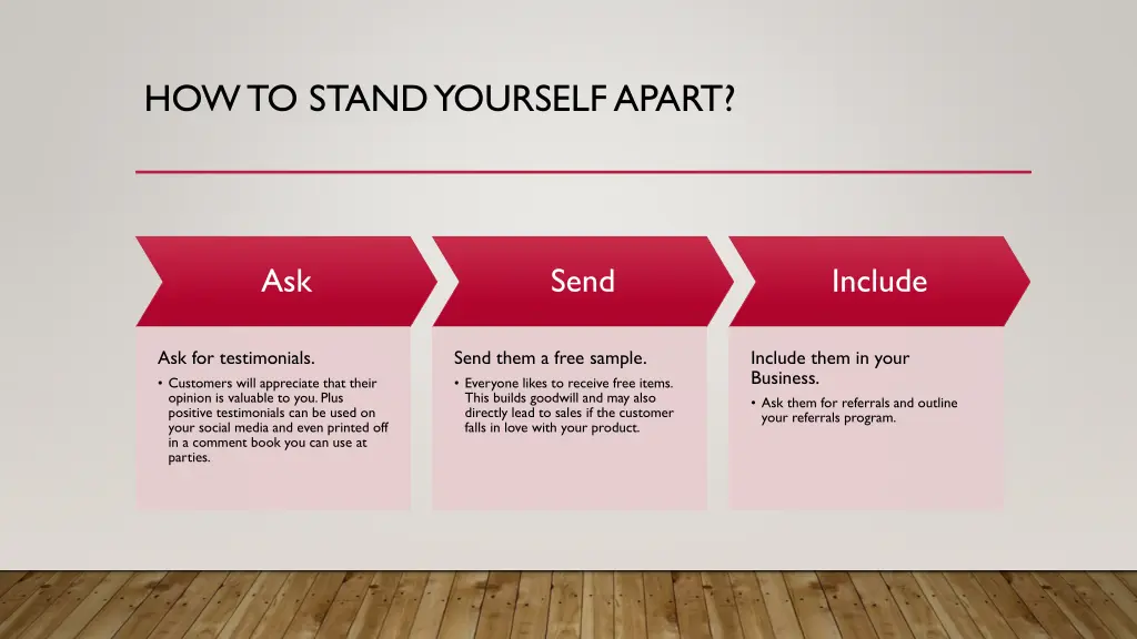 how to stand yourself apart 1