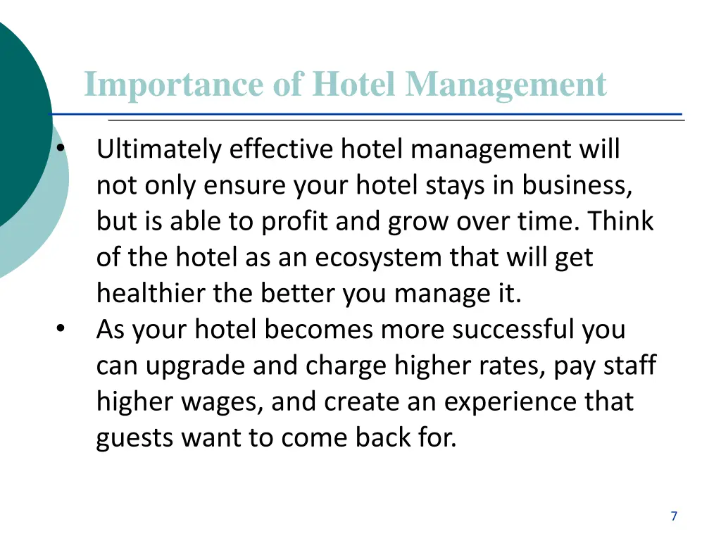 importance of hotel management 1
