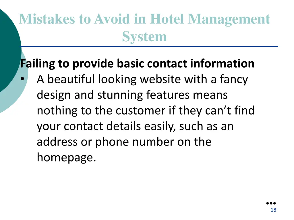 mistakes to avoid in hotel management system