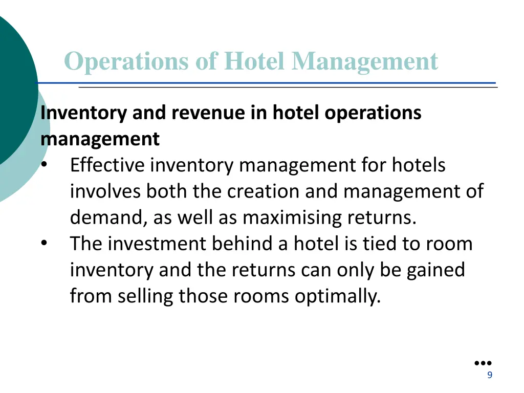 operations of hotel management 1