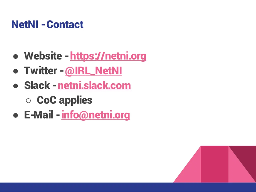 netni contact