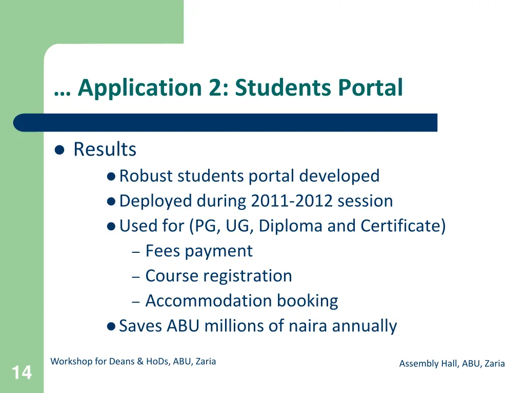 application 2 students portal 2