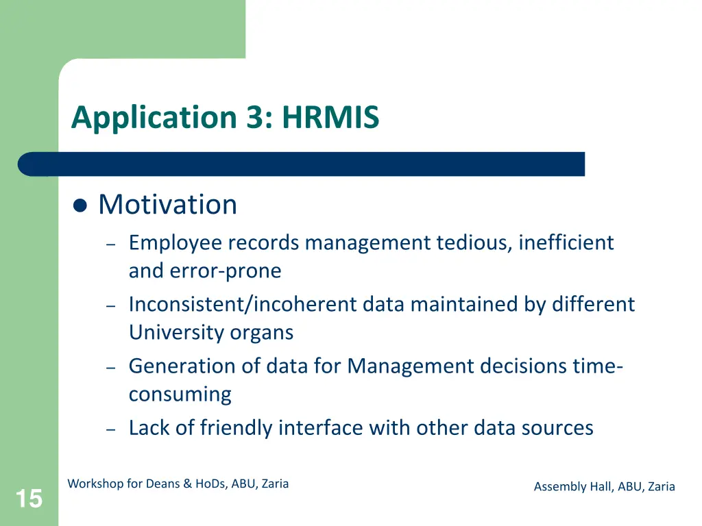 application 3 hrmis