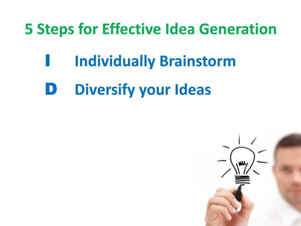 5 steps for effective idea generation