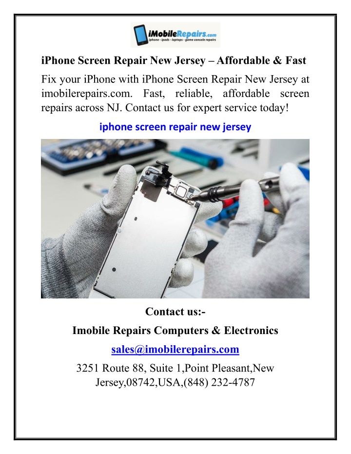 iphone screen repair new jersey affordable fast