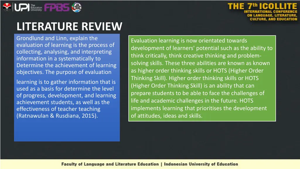 literature review grondlund and linn explain