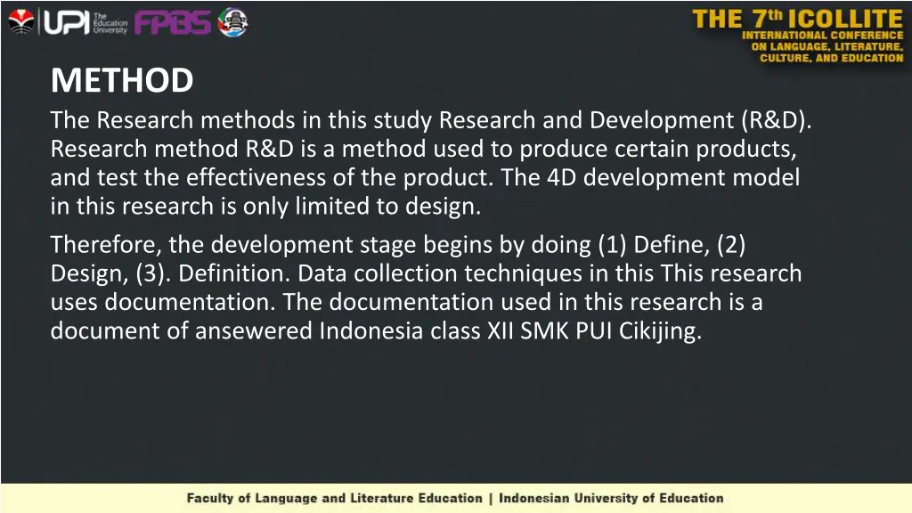 method the research methods in this study