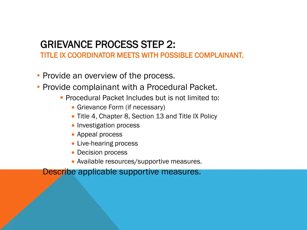 grievance process step 2 grievance process step