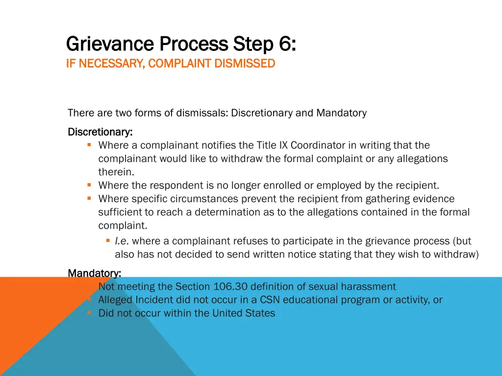grievance process step 6 grievance process step