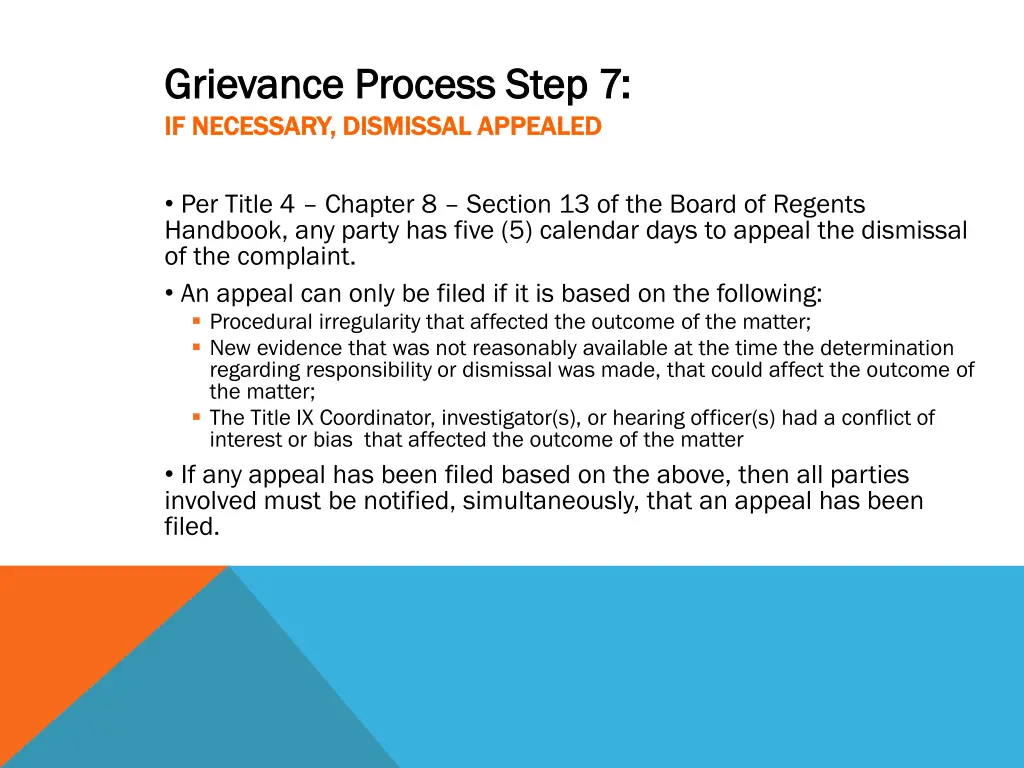 grievance process step 7 grievance process step