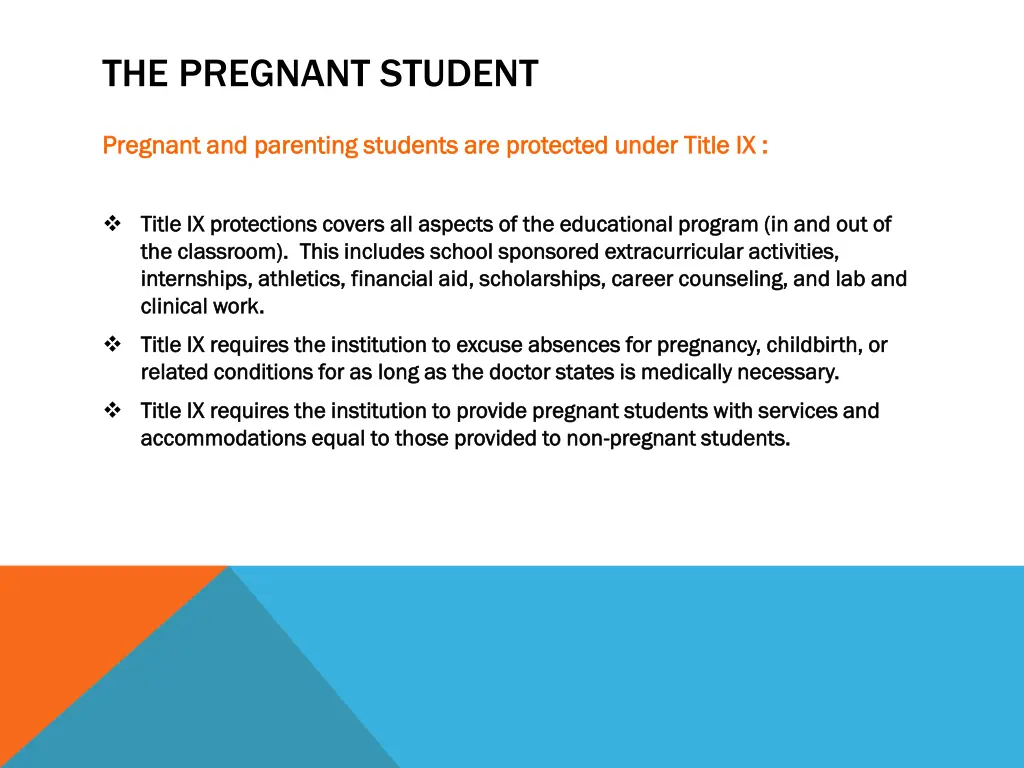 the pregnant student