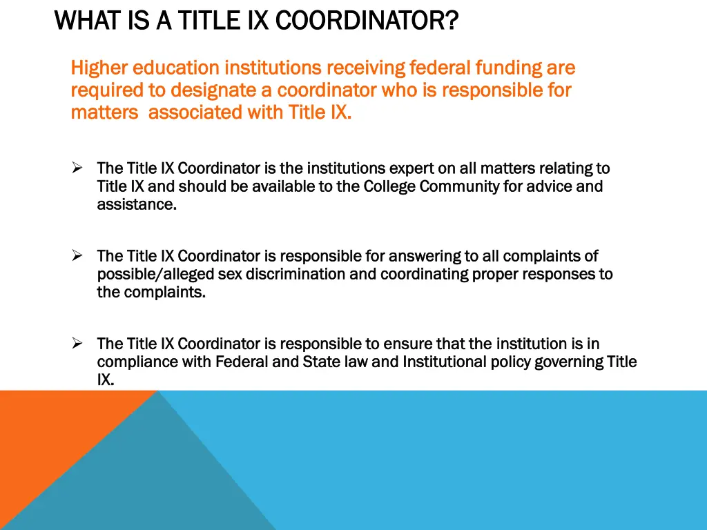 what is a title ix coordinator what is a title