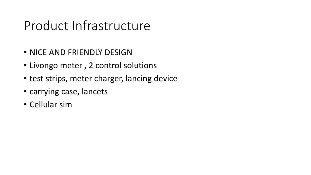 product infrastructure