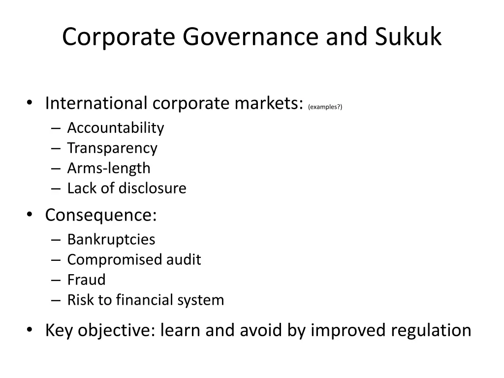 corporate governance and sukuk