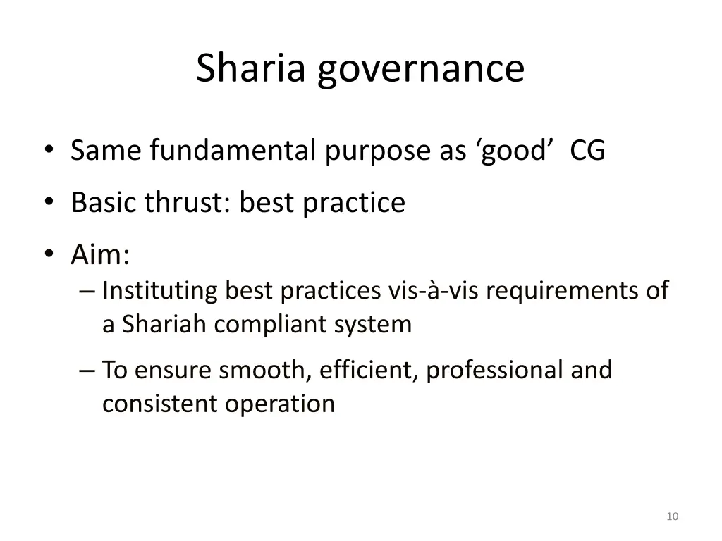 sharia governance