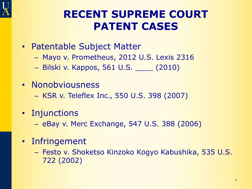 recent supreme court patent cases