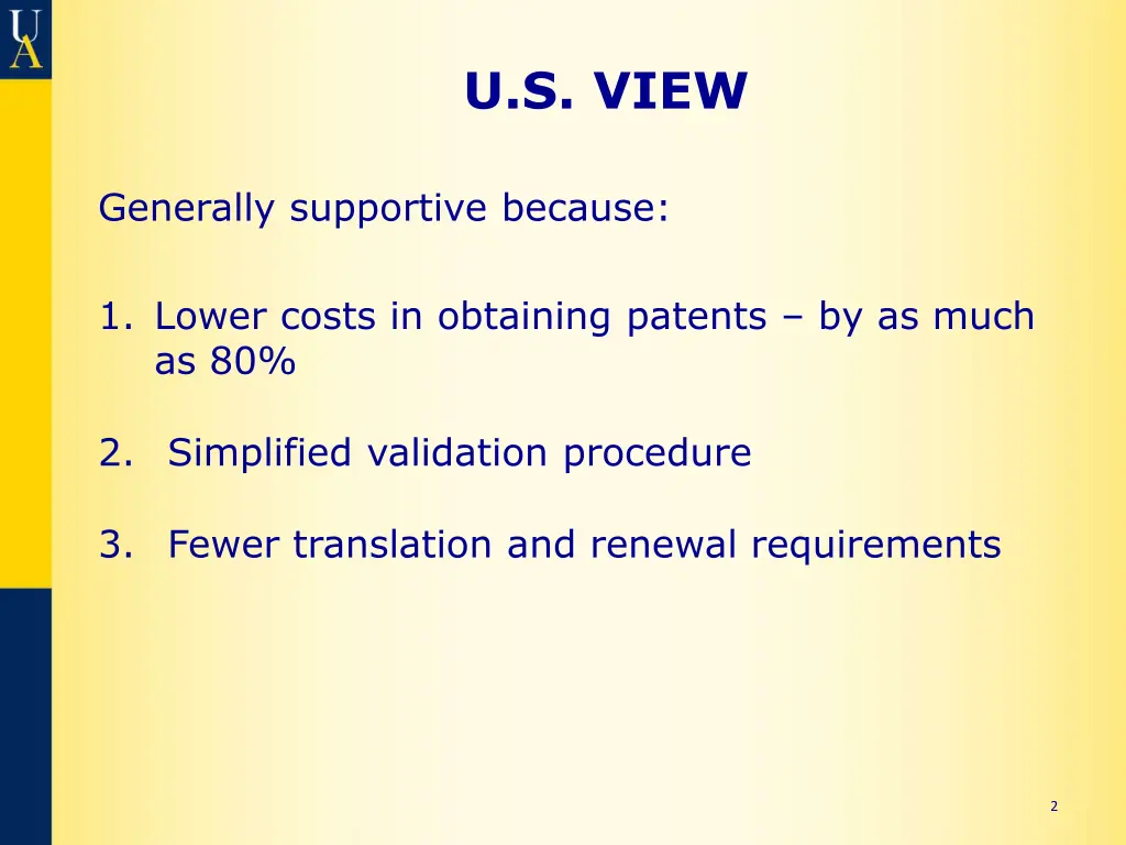 u s view