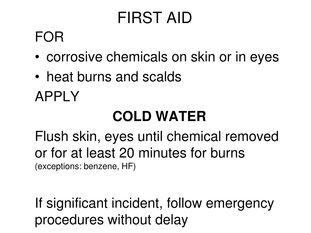 first aid