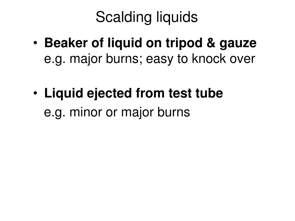 scalding liquids
