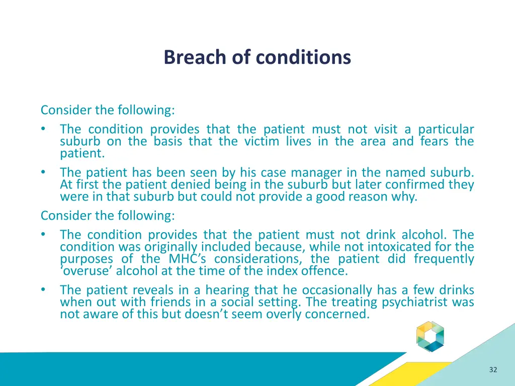 breach of conditions 1