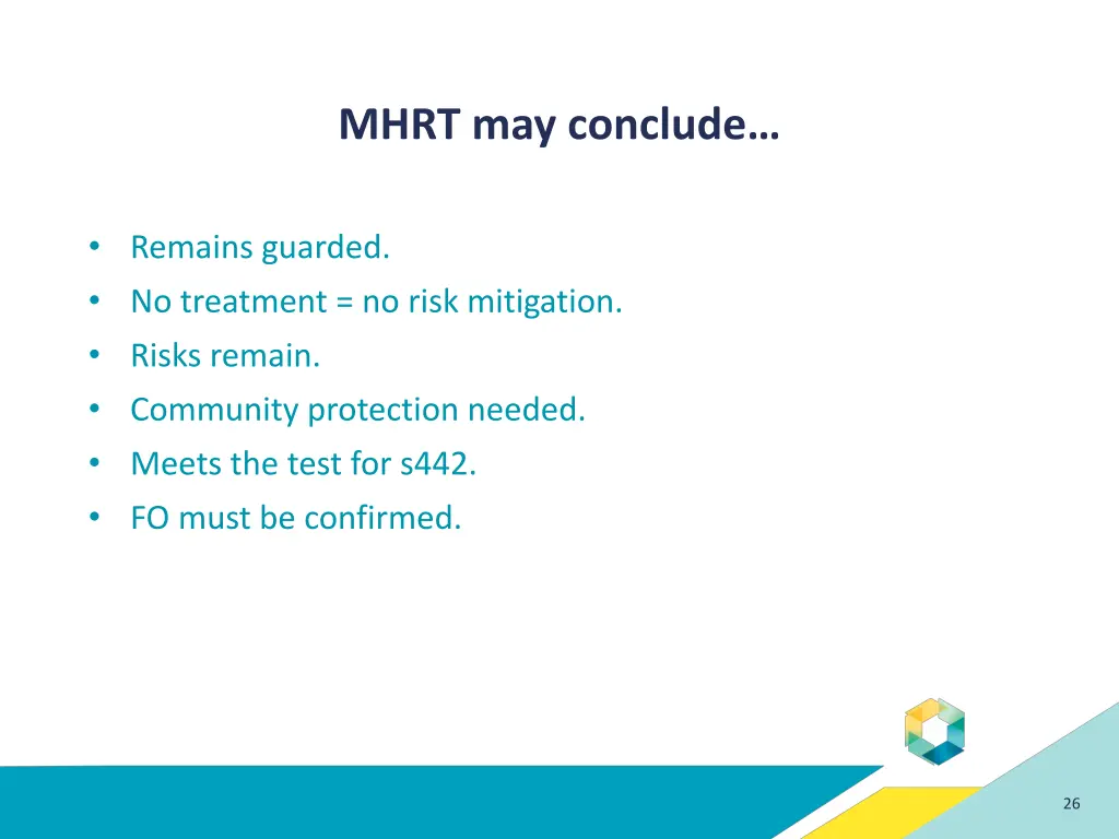 mhrt may conclude