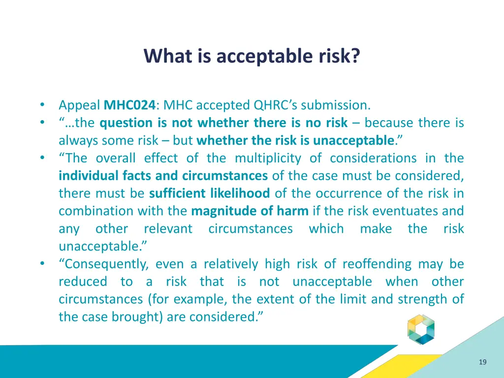 what is acceptable risk