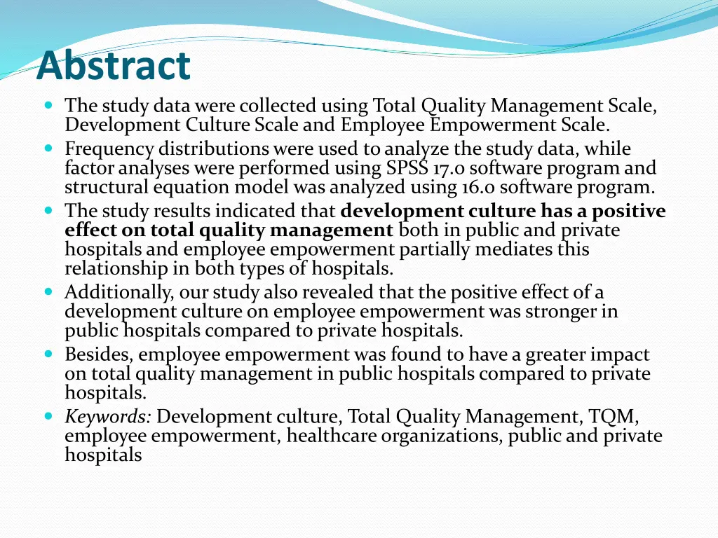 abstract the study data were collected using