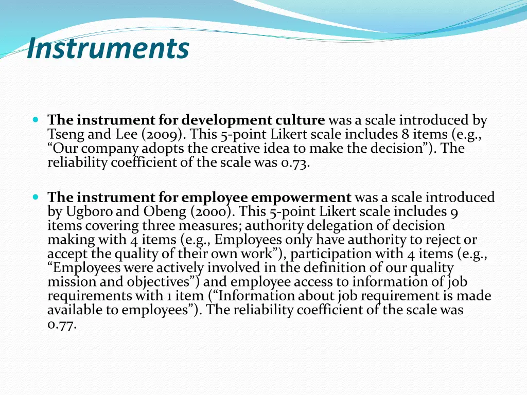 instruments