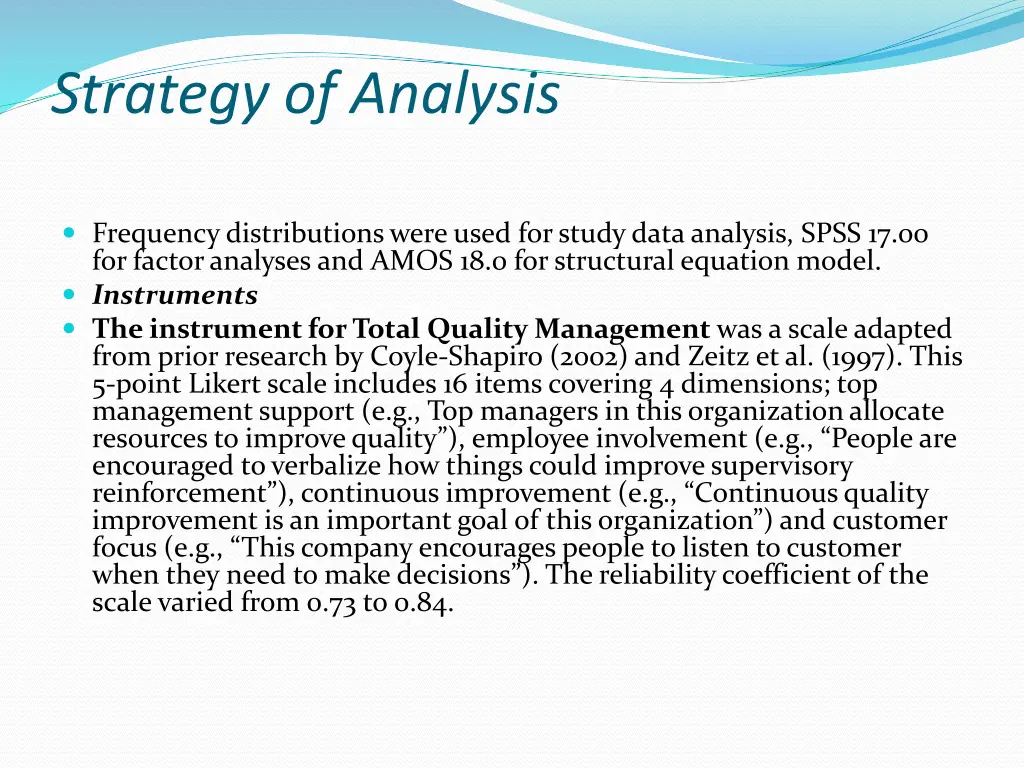 strategy of analysis