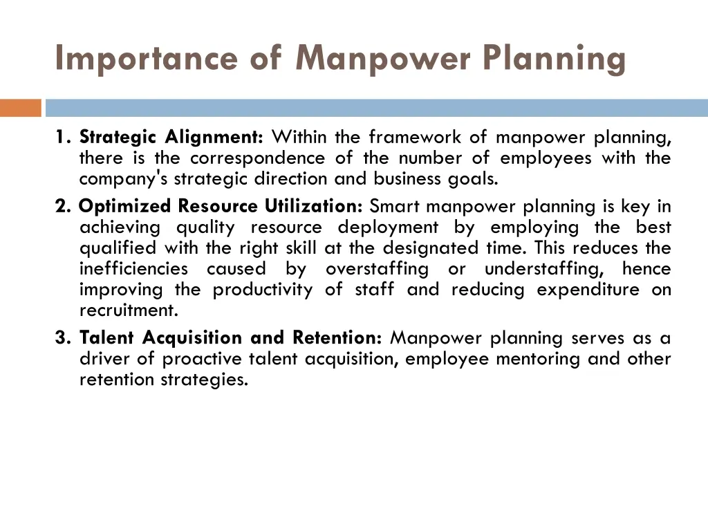 importance of manpower planning