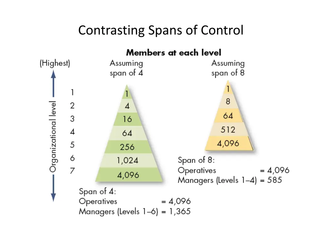 contrasting spans of control