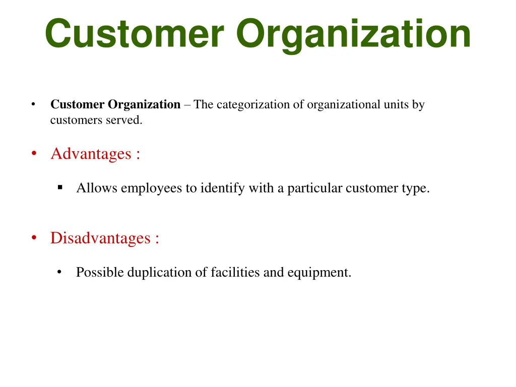 customer organization