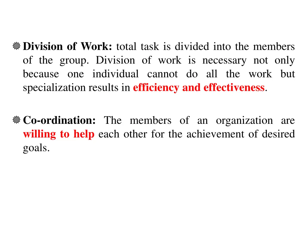 division of work total task is divided into