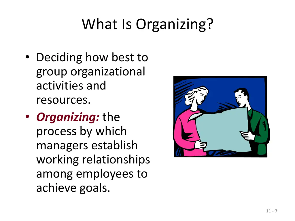 what is organizing