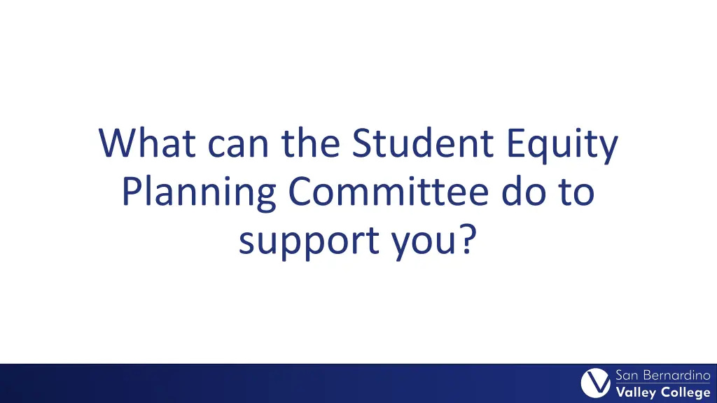what can the student equity planning committee