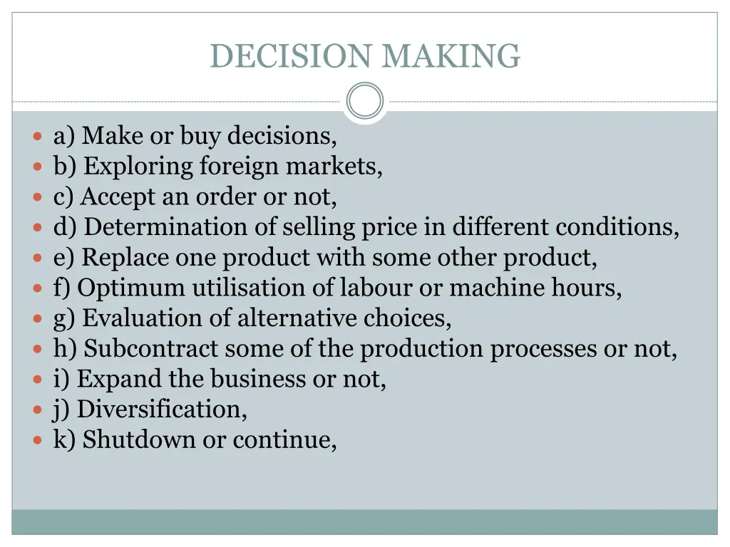decision making