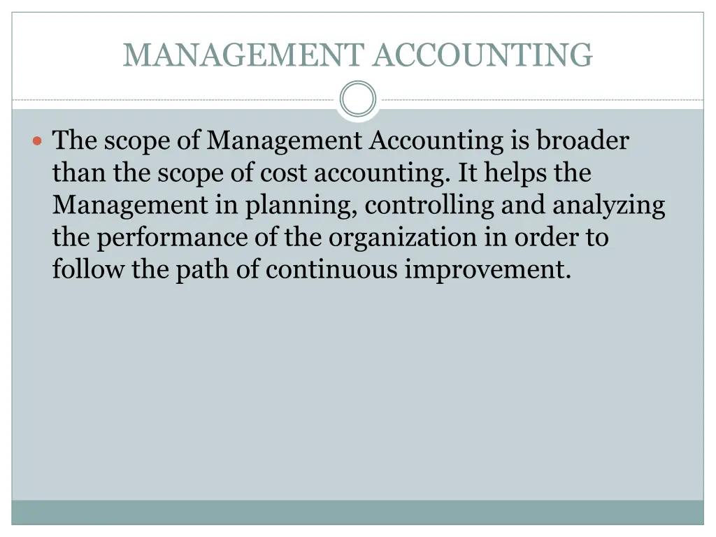 management accounting