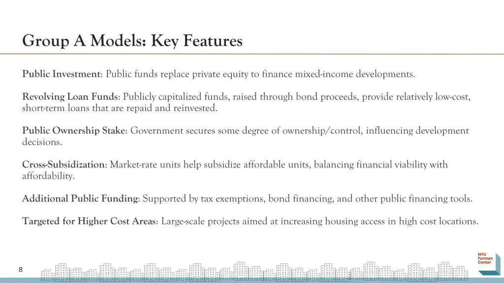 group a models key features