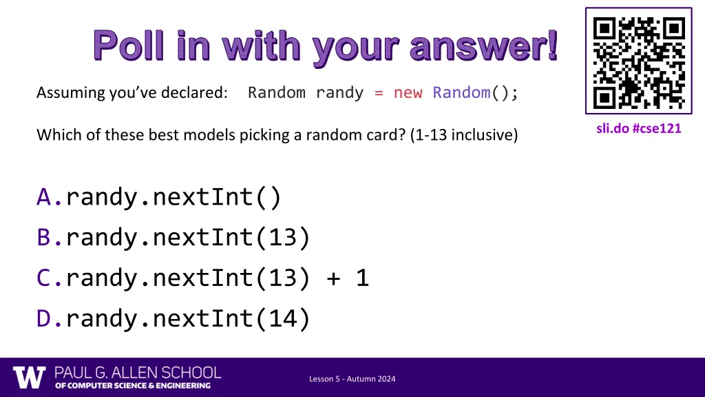 poll in with your answer 2